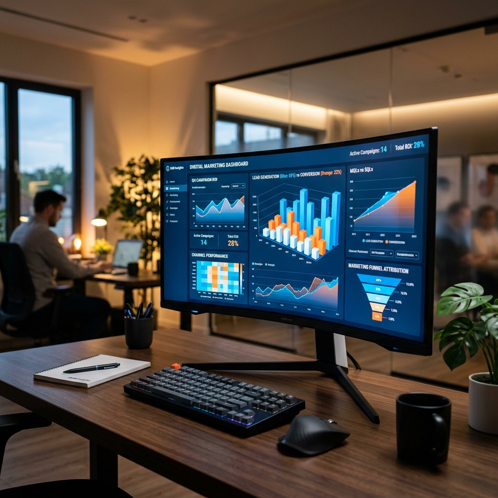 Webspora Digital Marketing Workspace with growth analytics